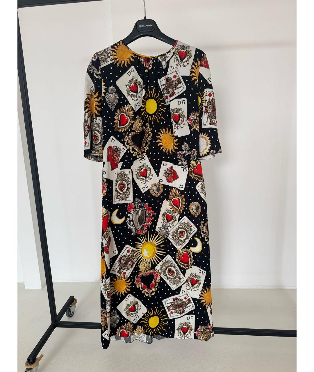 DOLCE&GABBANA Черное шелковое платье, фото 3