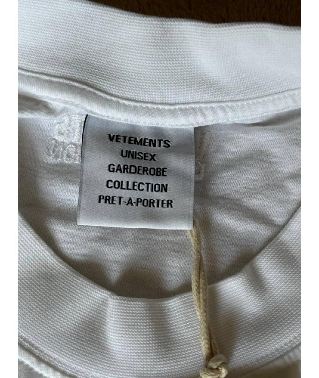 VETEMENTS Белая хлопковая футболка, фото 8