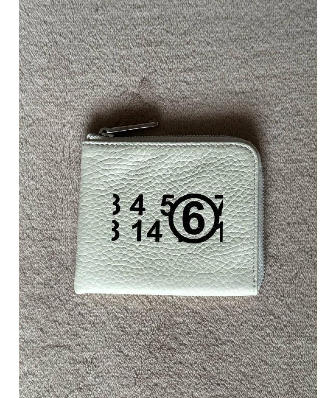 MM6 MAISON MARGIELA Белый кожаный кошелек, фото 8