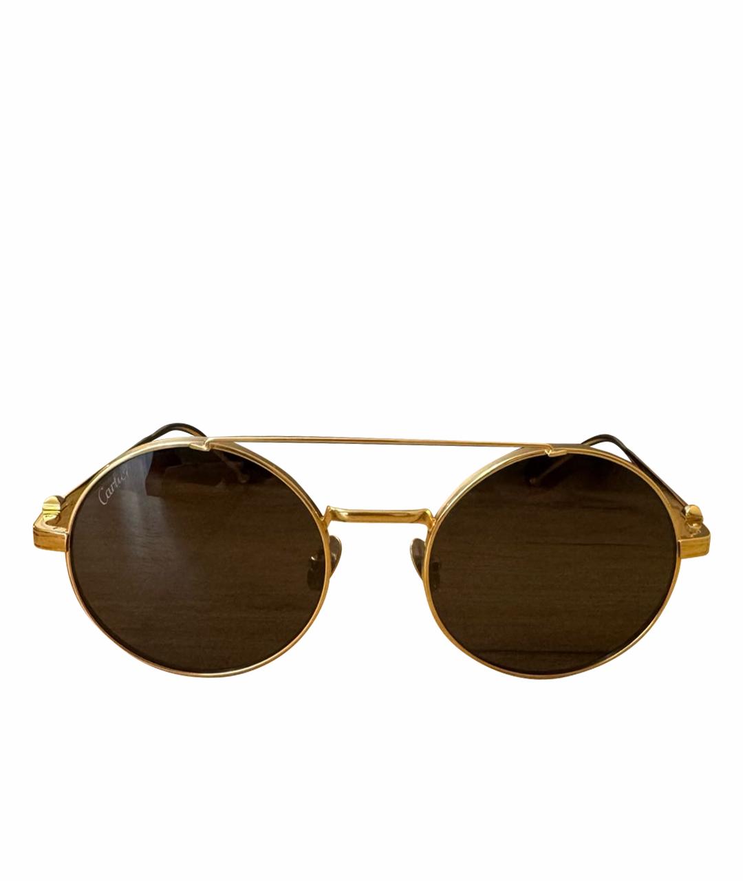 CARTIER Золотые металлические солнцезащитные очки, фото 1