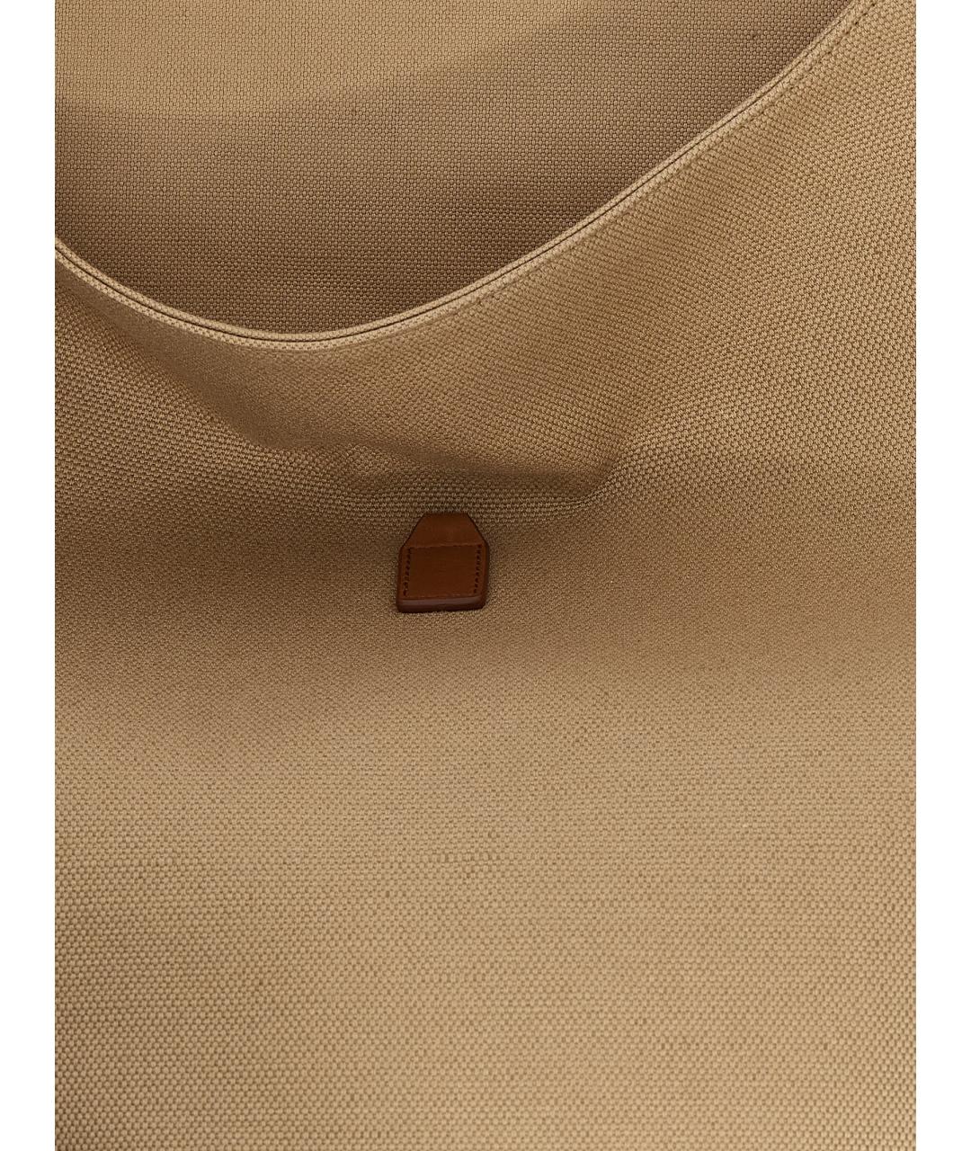 SAINT LAURENT Бежевая тканевая сумка тоут, фото 4