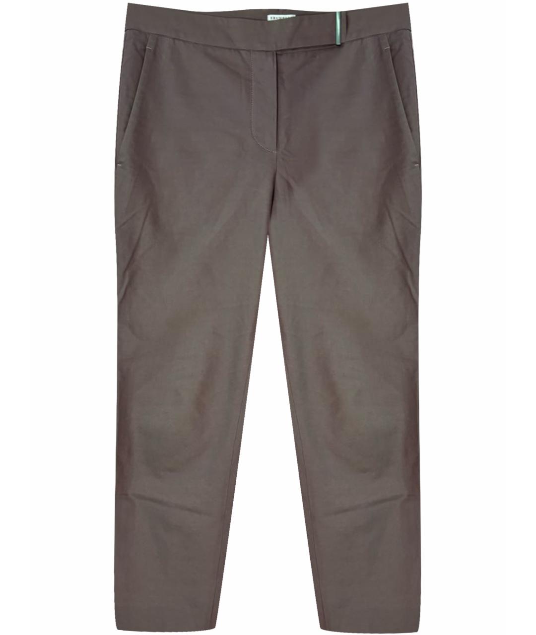 BRUNELLO CUCINELLI Фиолетовые хлопковые брюки узкие, фото 1