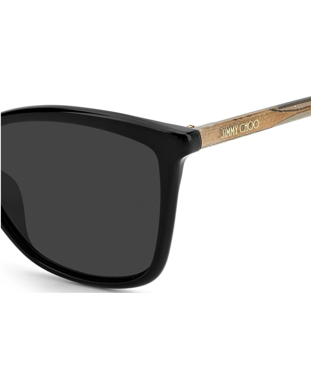 JIMMY CHOO Черные пластиковые солнцезащитные очки, фото 2