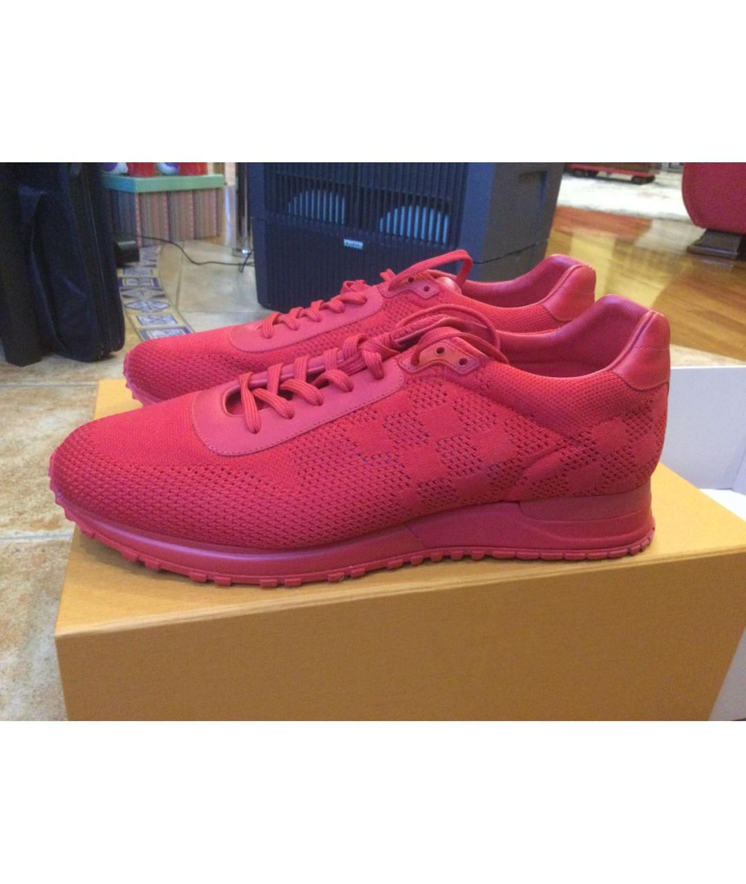 LOUIS VUITTON Красные текстильные низкие кроссовки / кеды, фото 8