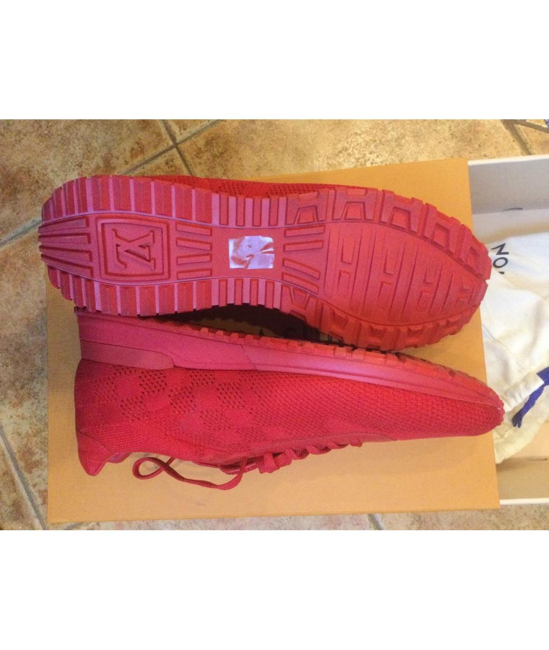 LOUIS VUITTON Красные текстильные низкие кроссовки / кеды, фото 6