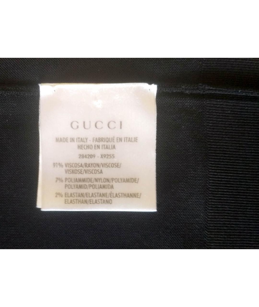GUCCI Черная вискозная майка, фото 5