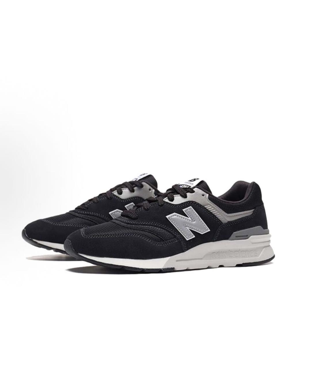 NEW BALANCE Черные замшевые низкие кроссовки / кеды, фото 2