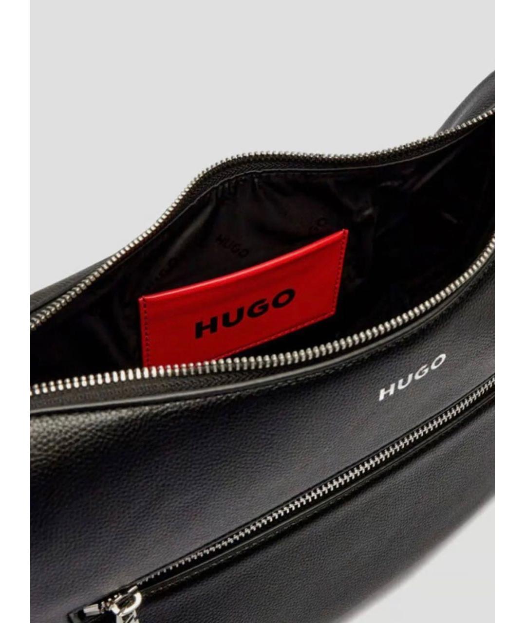 HUGO BOSS Черная тканевая сумка через плечо, фото 6