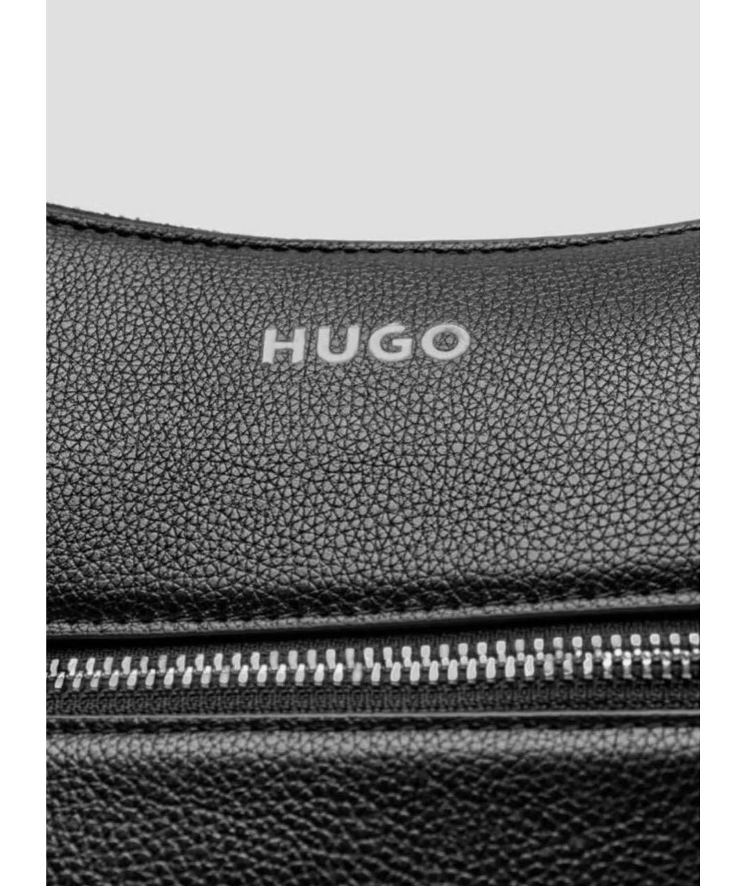 HUGO BOSS Черная тканевая сумка через плечо, фото 5