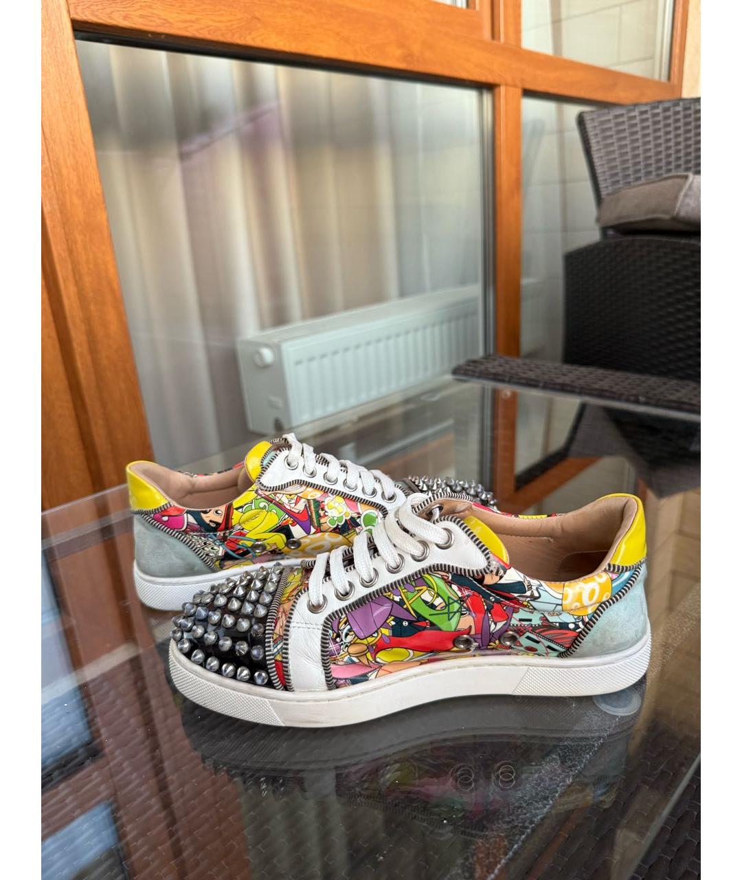 CHRISTIAN LOUBOUTIN Мульти кеды из лакированной кожи, фото 8