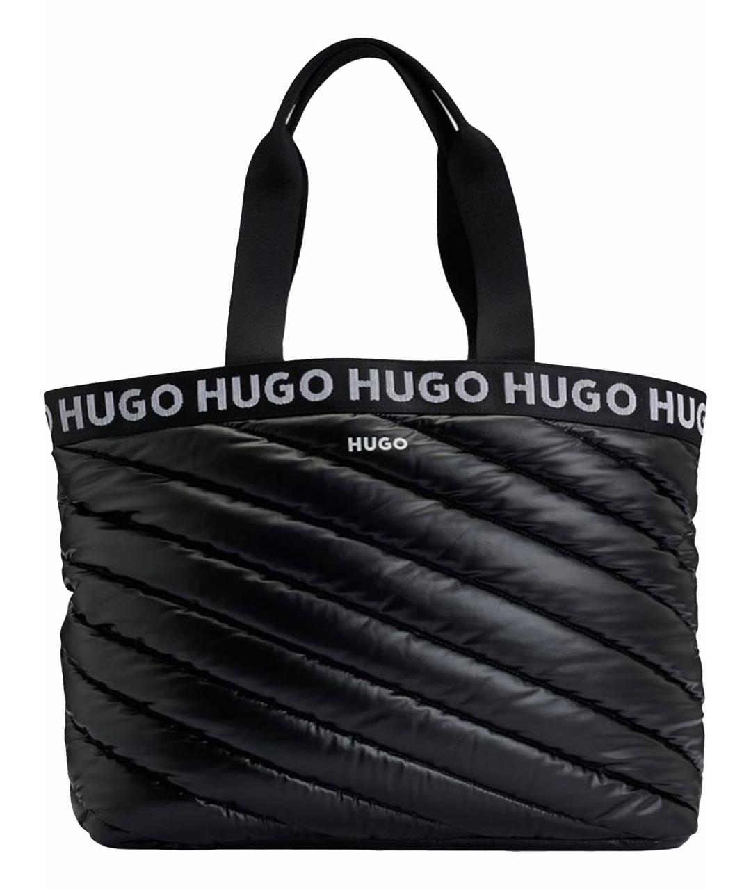 HUGO BOSS Черная тканевая сумка тоут, фото 1