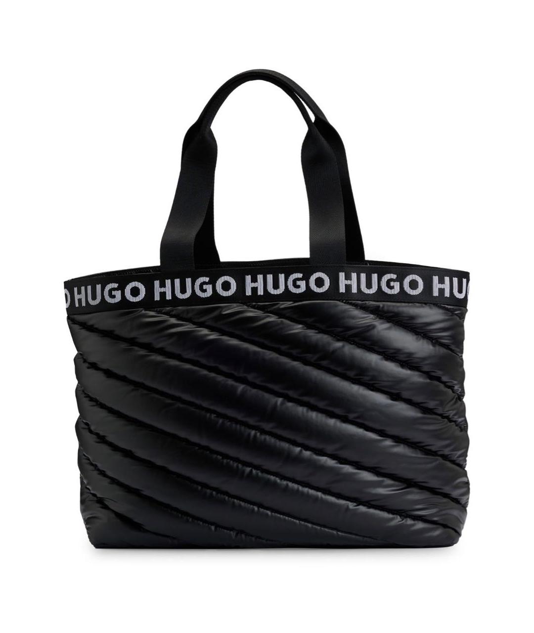 HUGO BOSS Черная тканевая сумка тоут, фото 2