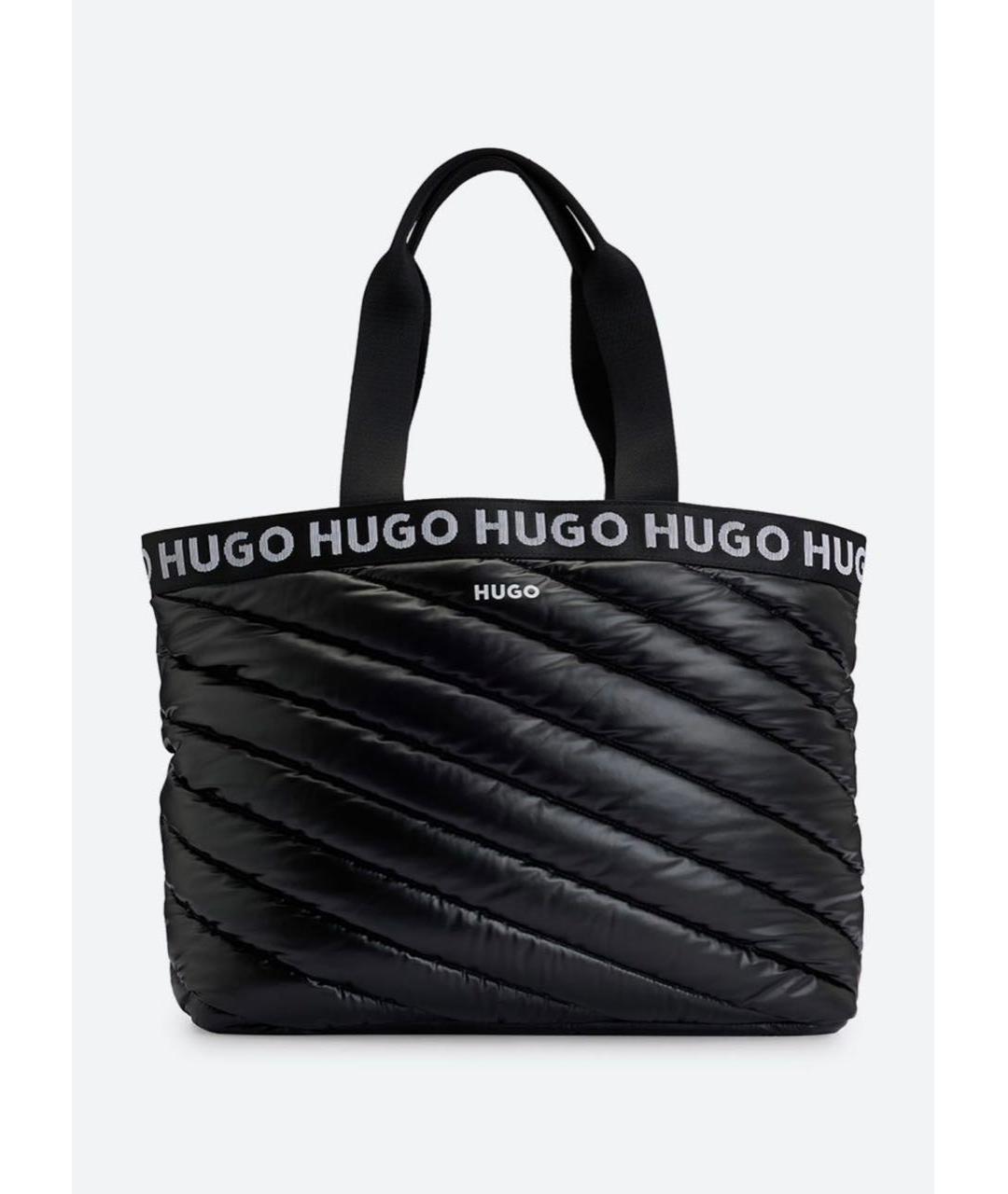 HUGO BOSS Черная тканевая сумка тоут, фото 8