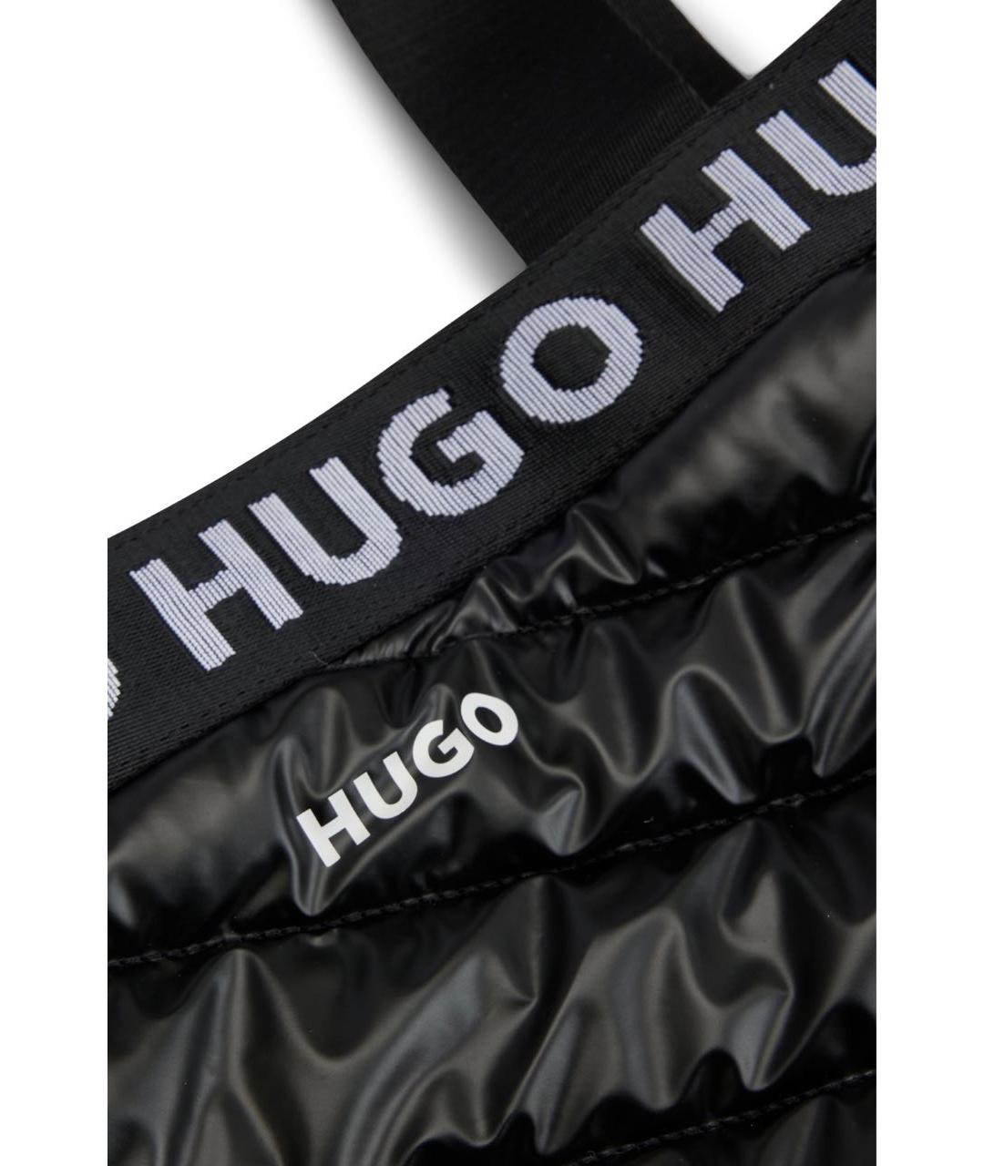 HUGO BOSS Черная тканевая сумка тоут, фото 4