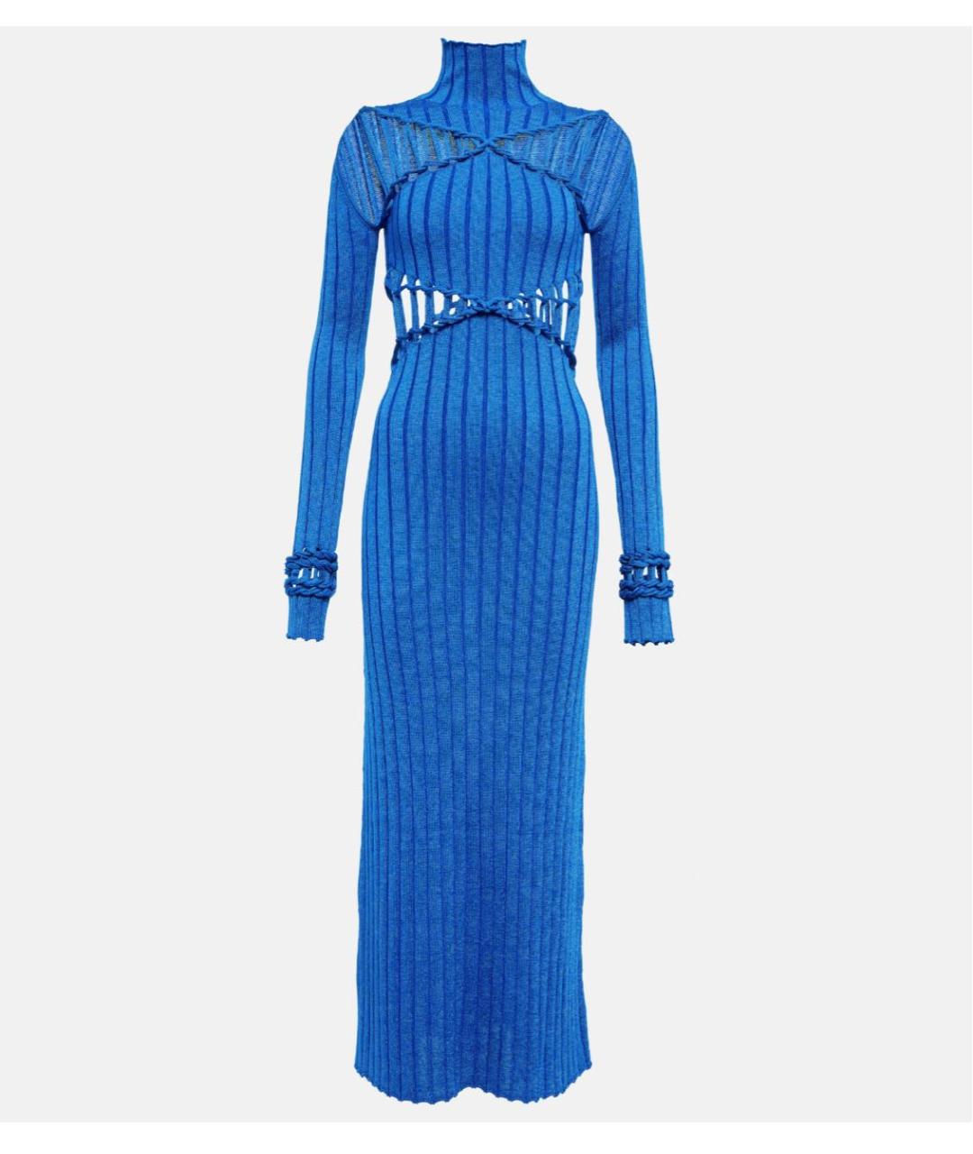 DION LEE Синее полиэстеровое повседневное платье, фото 8