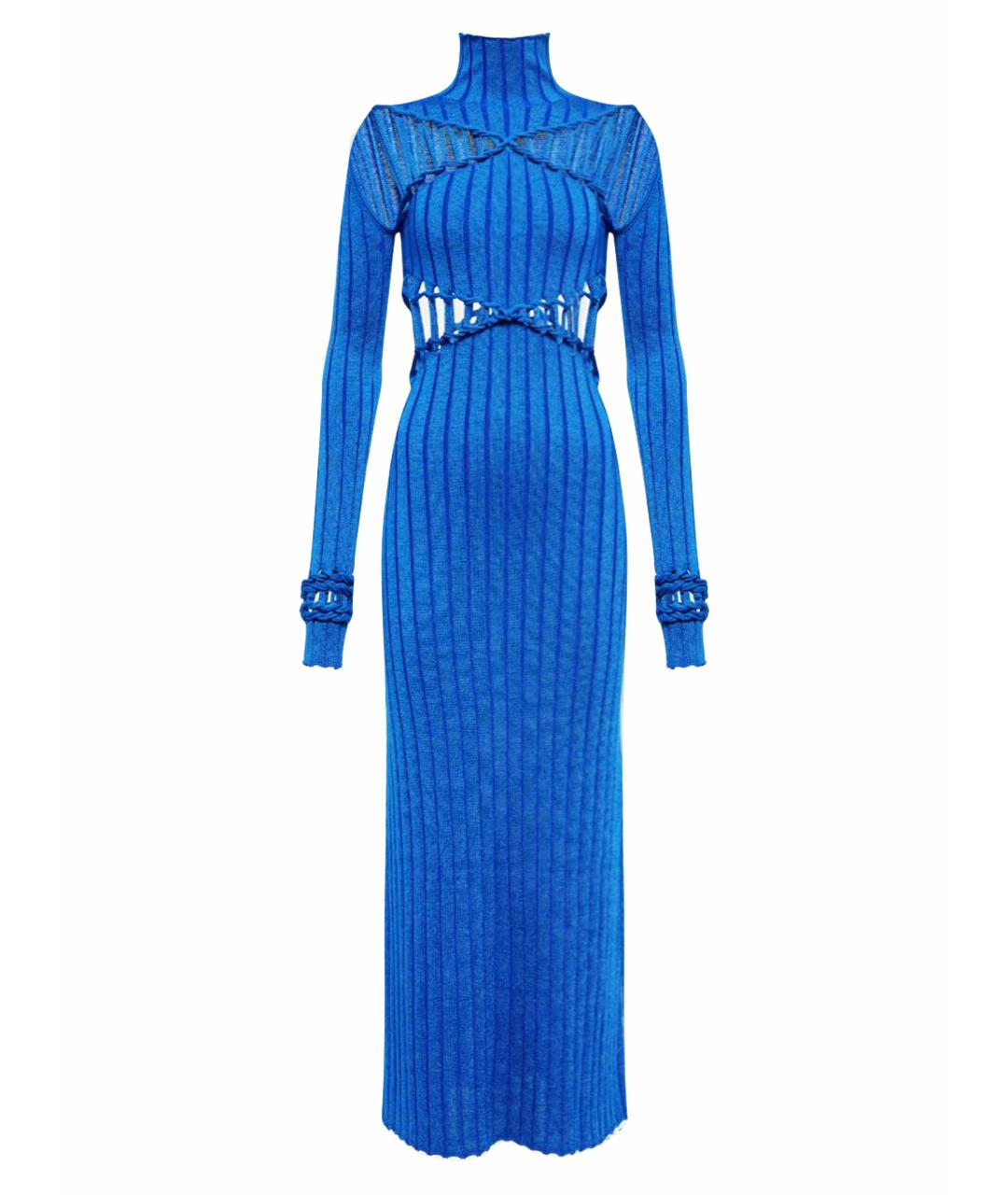 DION LEE Синее полиэстеровое повседневное платье, фото 1