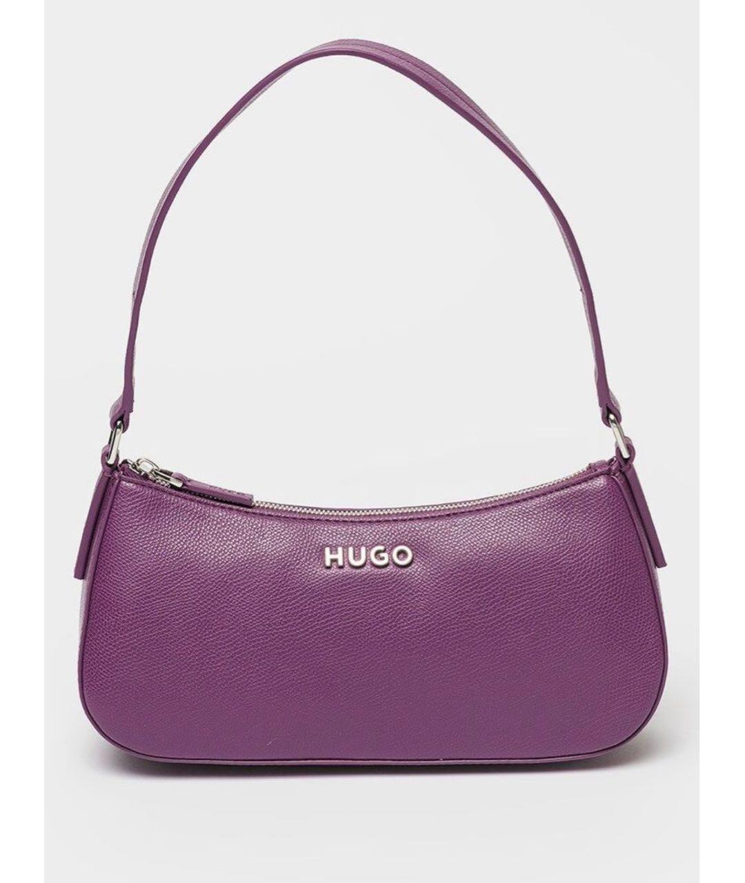 HUGO BOSS Фиолетовая тканевая сумка с короткими ручками, фото 6