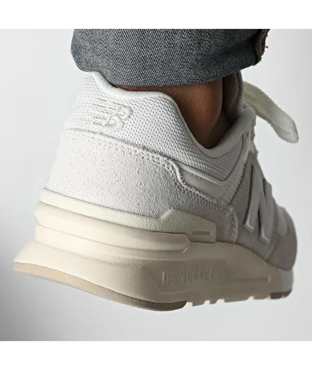 NEW BALANCE Белые замшевые низкие кроссовки / кеды, фото 8