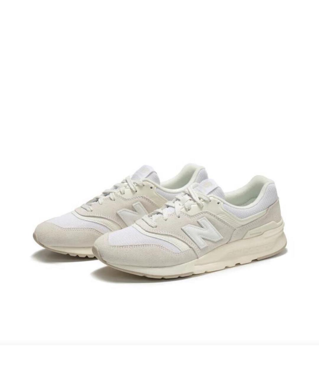 NEW BALANCE Белые замшевые низкие кроссовки / кеды, фото 2
