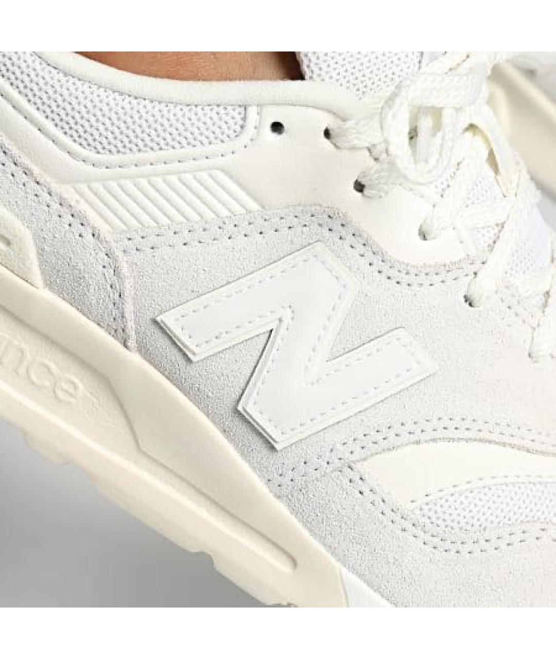 NEW BALANCE Белые замшевые низкие кроссовки / кеды, фото 5