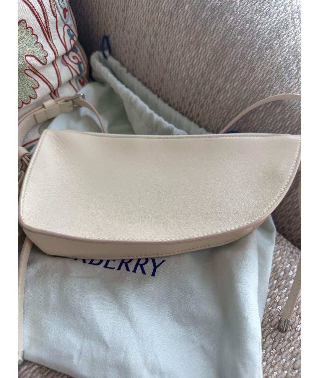 BURBERRY Бежевая кожаная сумка через плечо, фото 3
