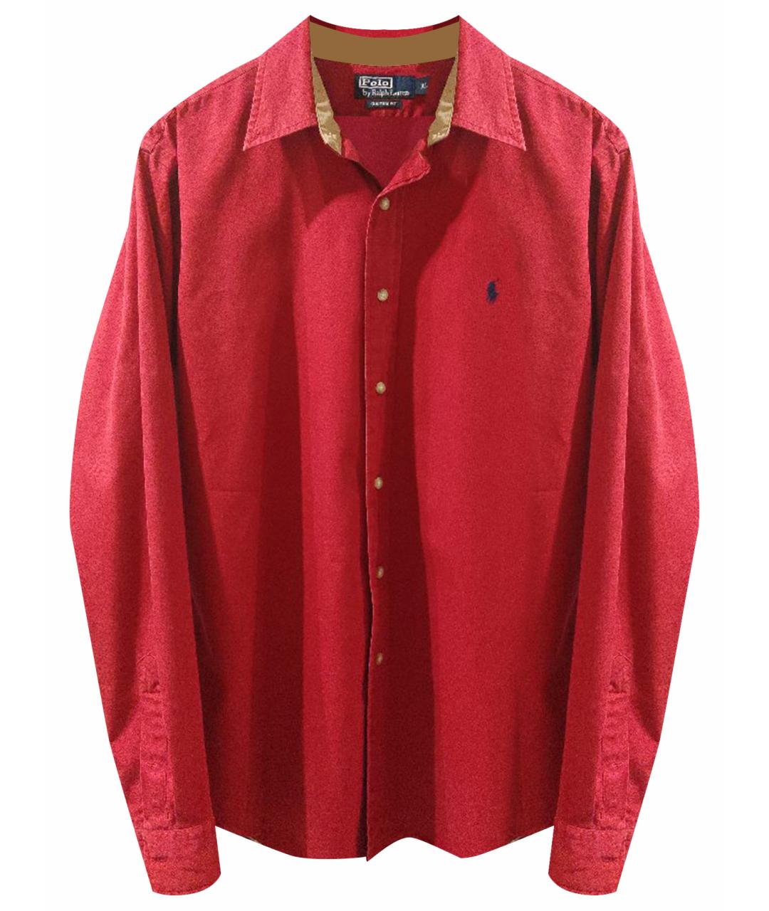 POLO RALPH LAUREN Бордовая хлопковая кэжуал рубашка, фото 1