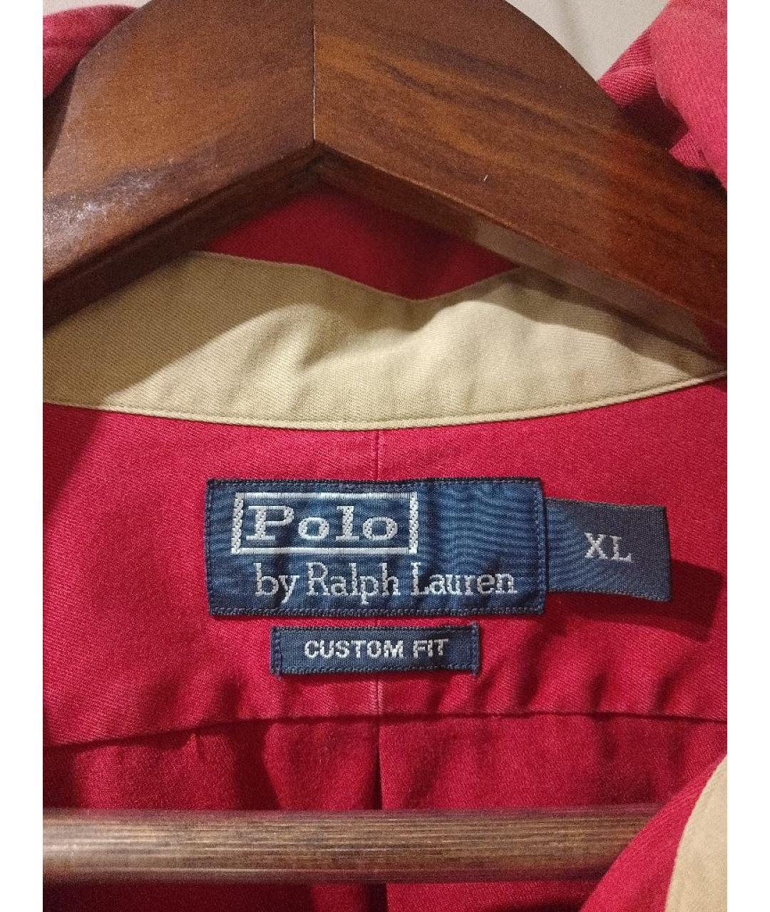 POLO RALPH LAUREN Бордовая хлопковая кэжуал рубашка, фото 5