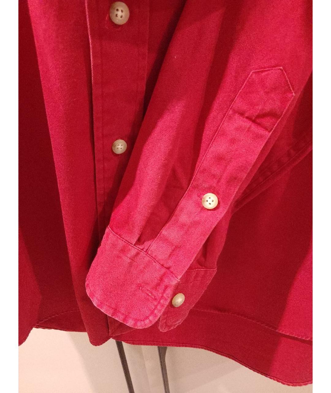 POLO RALPH LAUREN Бордовая хлопковая кэжуал рубашка, фото 4