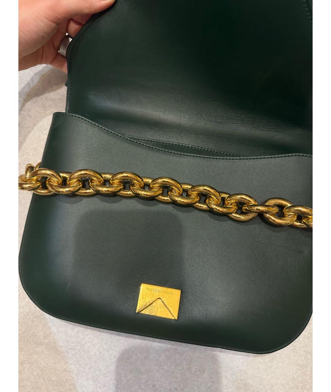 BOTTEGA VENETA Зеленая кожаная сумка через плечо, фото 2