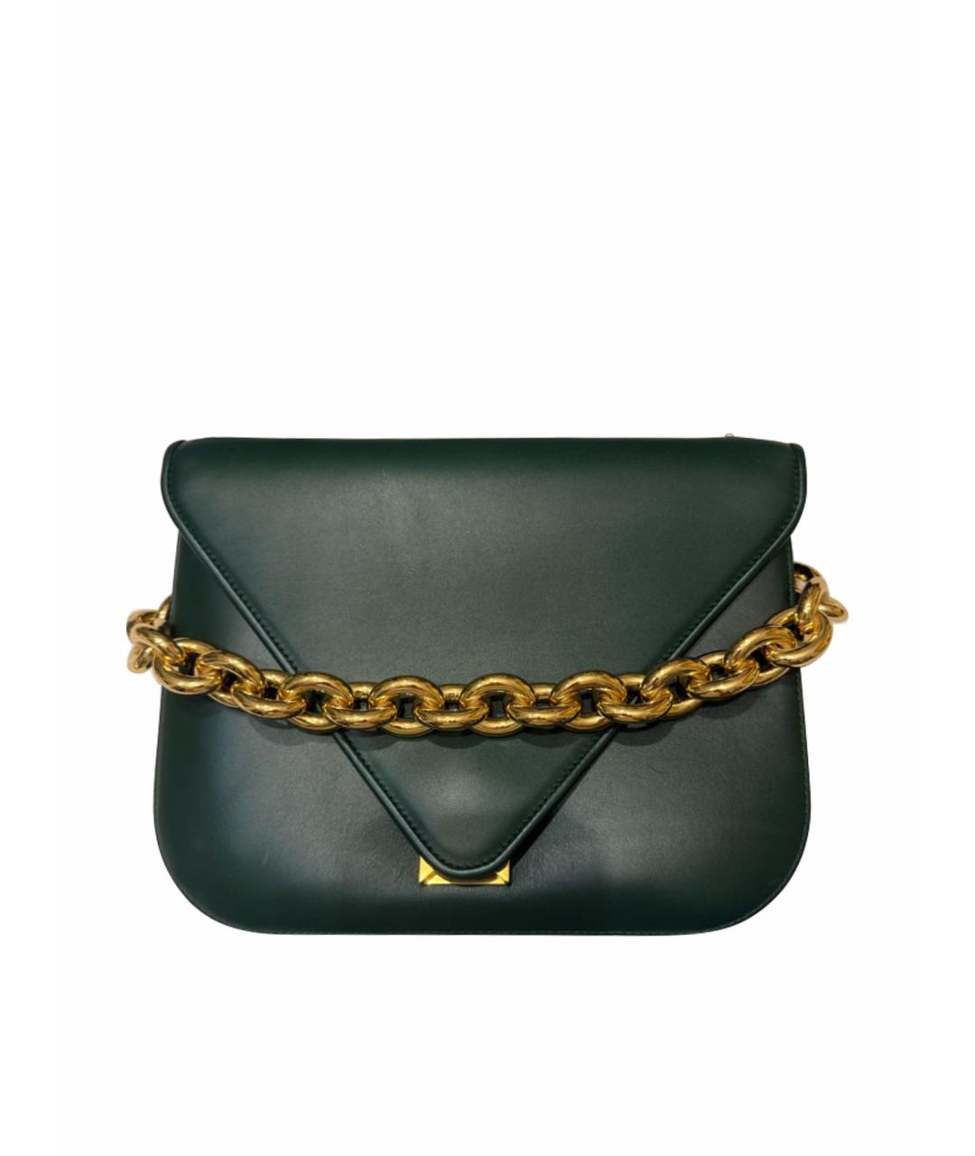 BOTTEGA VENETA Зеленая кожаная сумка через плечо, фото 1