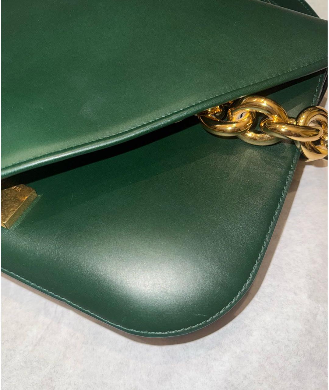 BOTTEGA VENETA Зеленая кожаная сумка через плечо, фото 4