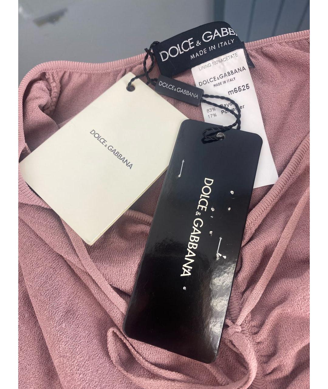 DOLCE&GABBANA Розовая майка, фото 3