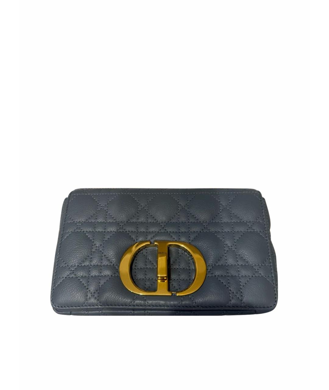 CHRISTIAN DIOR Голубая кожаная сумка через плечо, фото 1