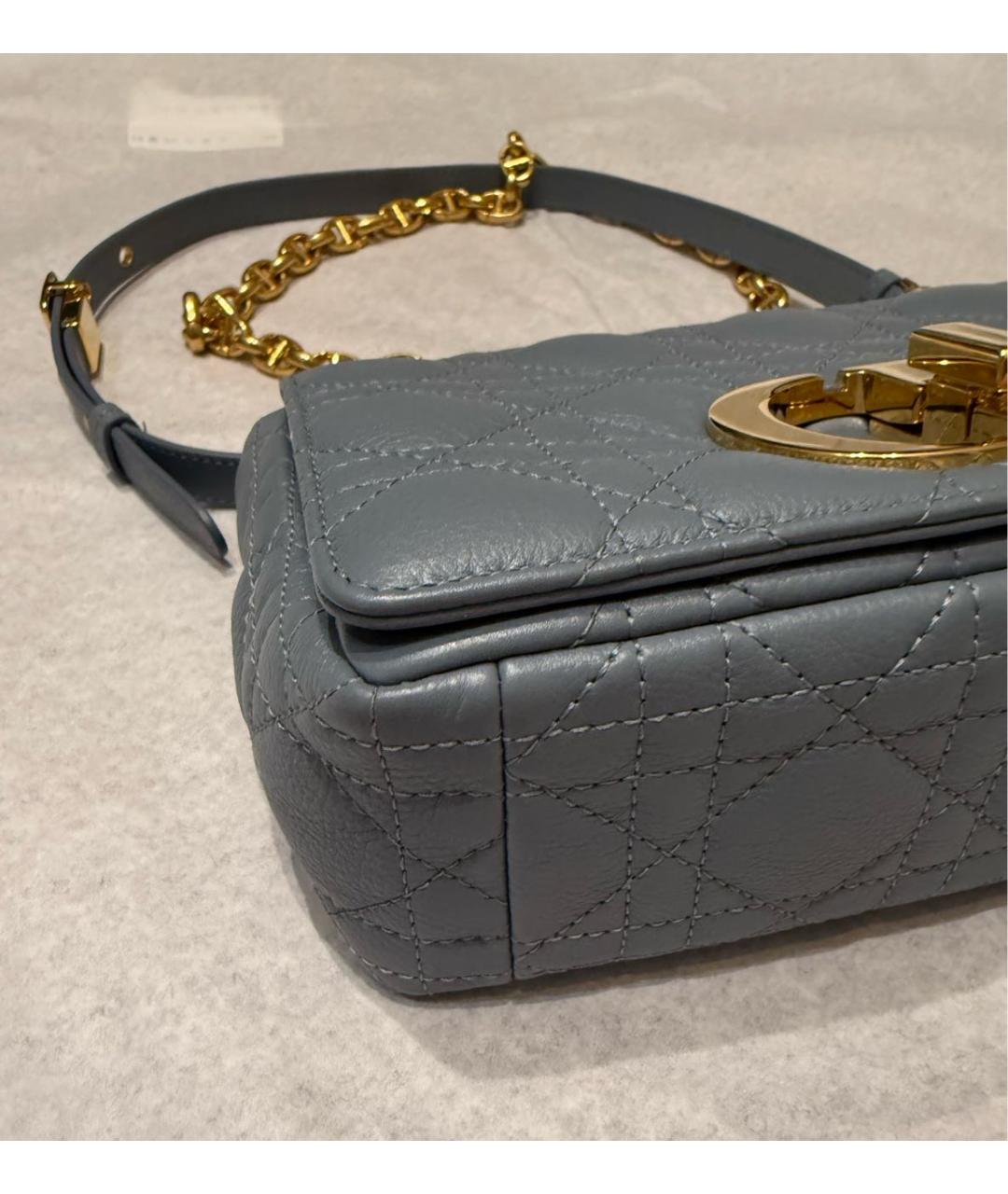 CHRISTIAN DIOR Голубая кожаная сумка через плечо, фото 2