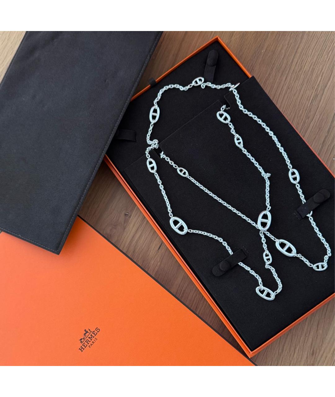 HERMES Серебряное серебряное колье, фото 2