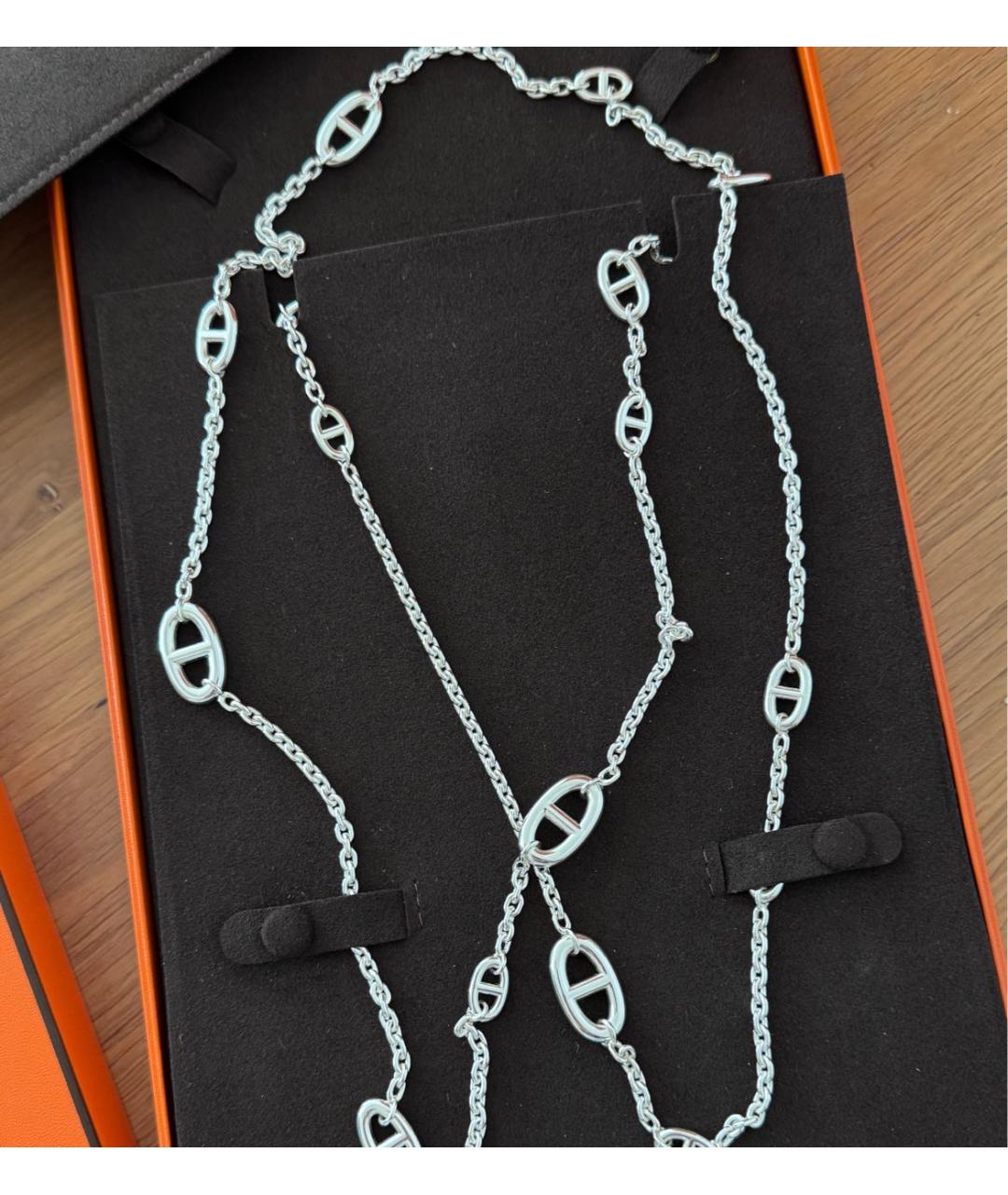 HERMES Серебряное серебряное колье, фото 3