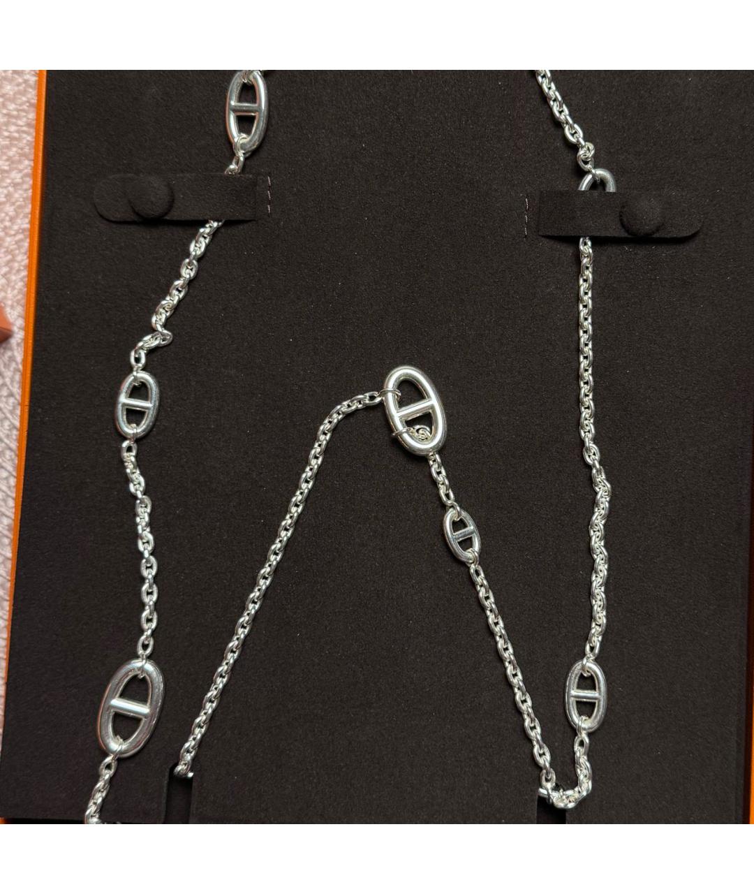 HERMES Серебряное серебряное колье, фото 4
