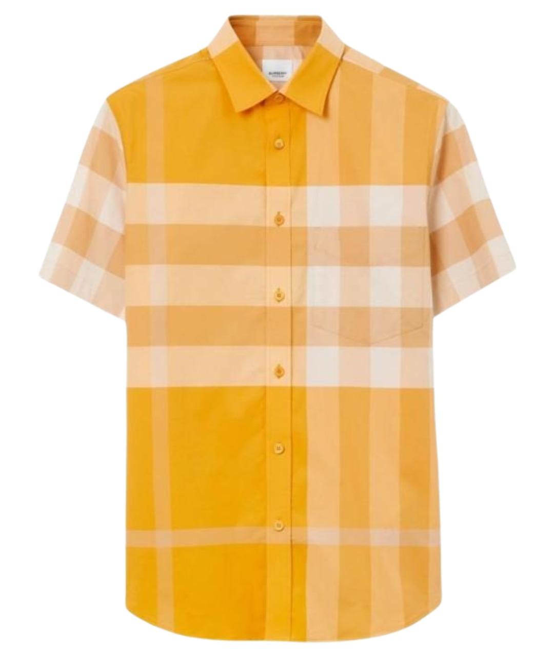 BURBERRY Желтая хлопковая кэжуал рубашка, фото 1