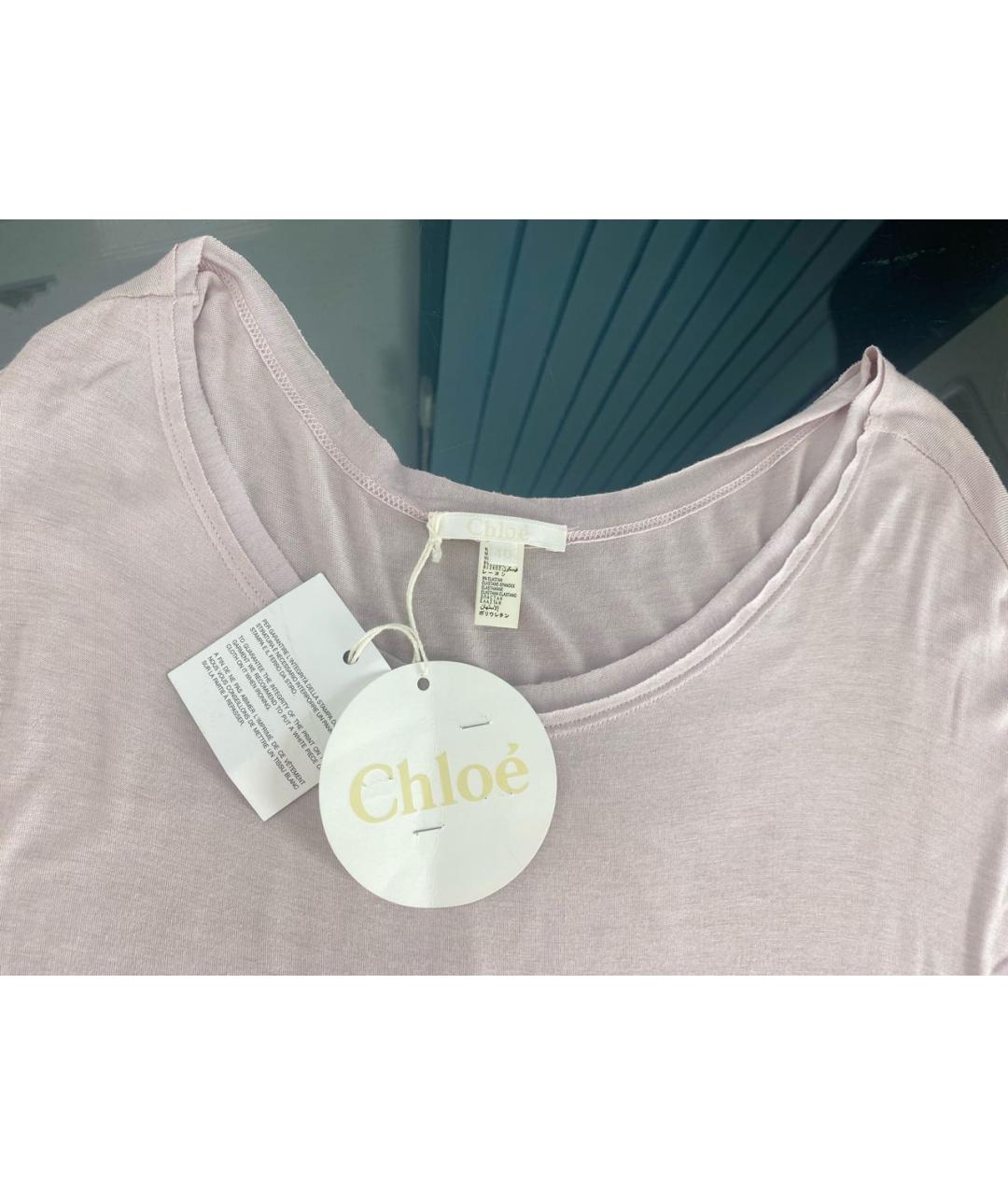 CHLOE Розовое вискозное повседневное платье, фото 3