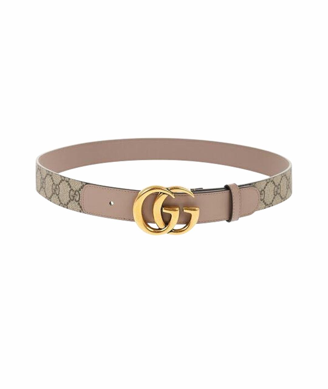 GUCCI Бежевый кожаный ремень, фото 1