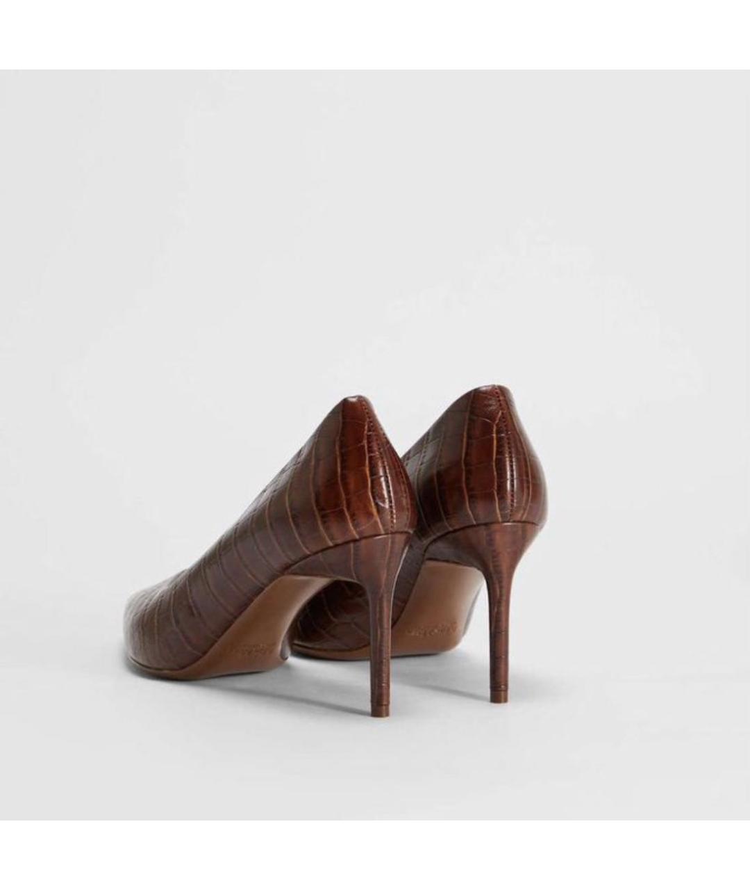 MAX MARA Коричневые кожаные туфли, фото 4