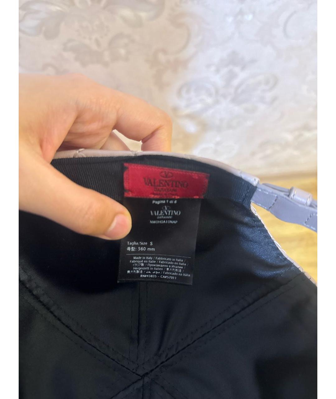 VALENTINO Розовая кожаная кепка, фото 5