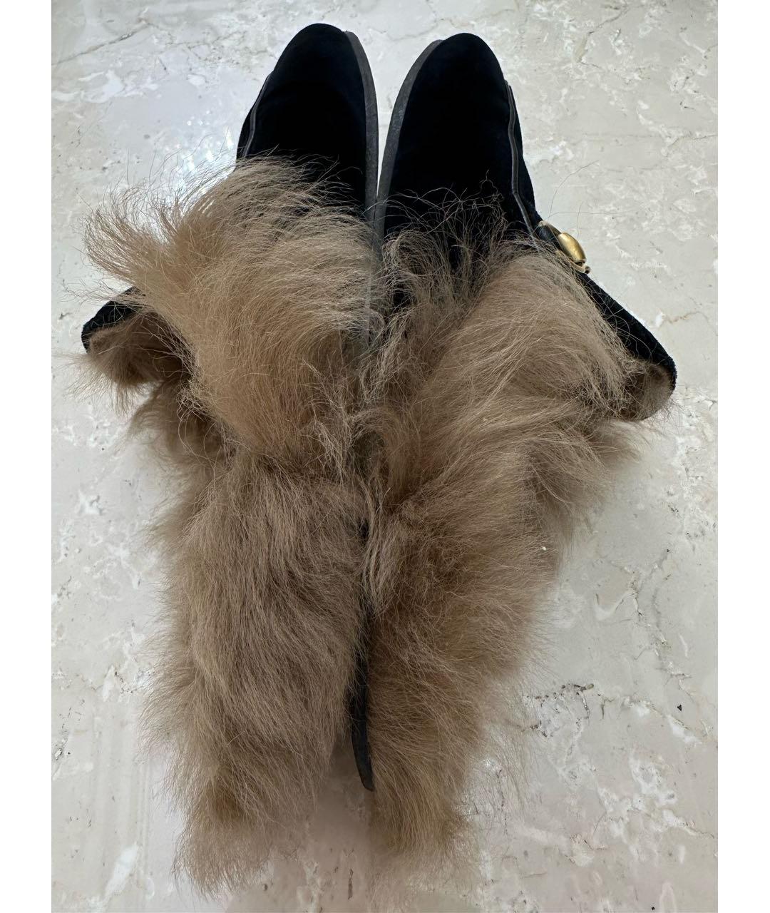 GUCCI Черные бархатные мюли, фото 7