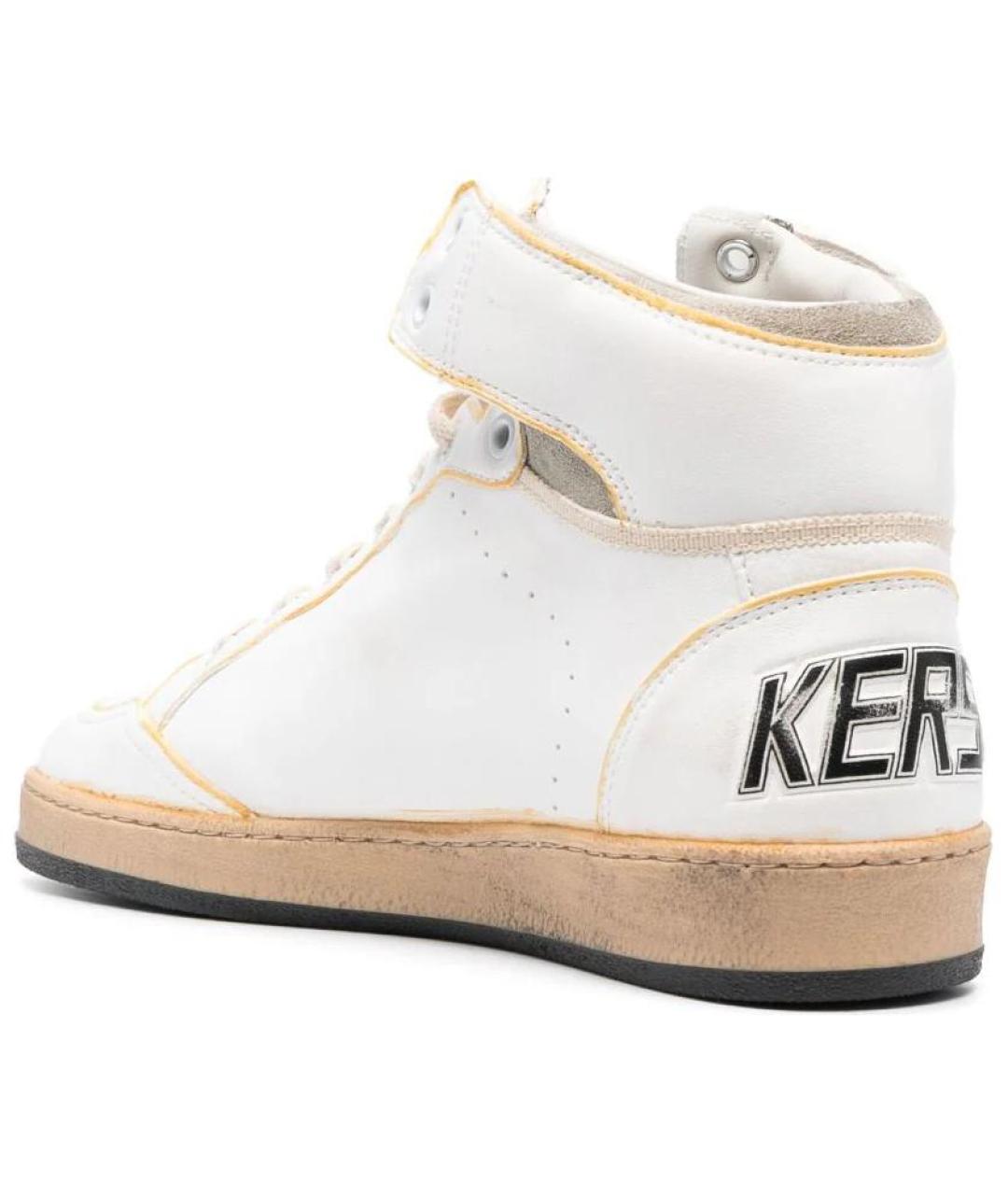 GOLDEN GOOSE DELUXE BRAND Белые кожаные высокие кроссовки / кеды, фото 3
