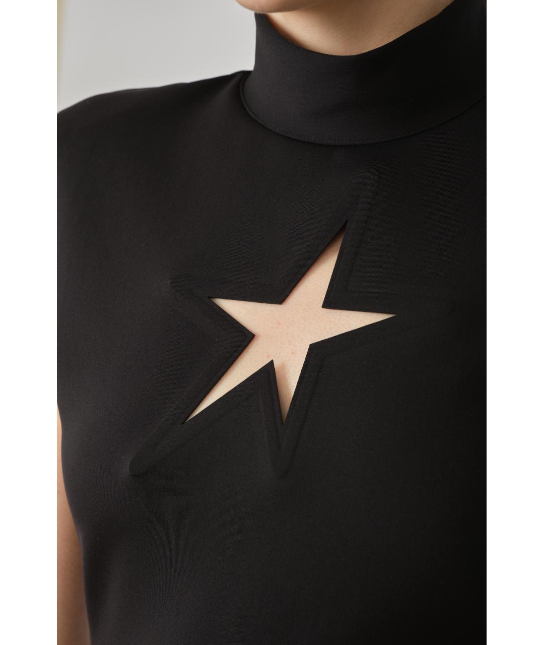 MUGLER Черное полиамидовое повседневное платье, фото 4