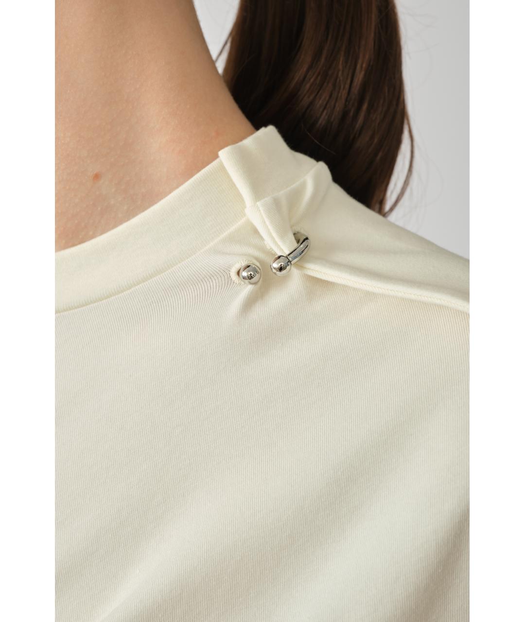 MUGLER Белое хлопковое повседневное платье, фото 5