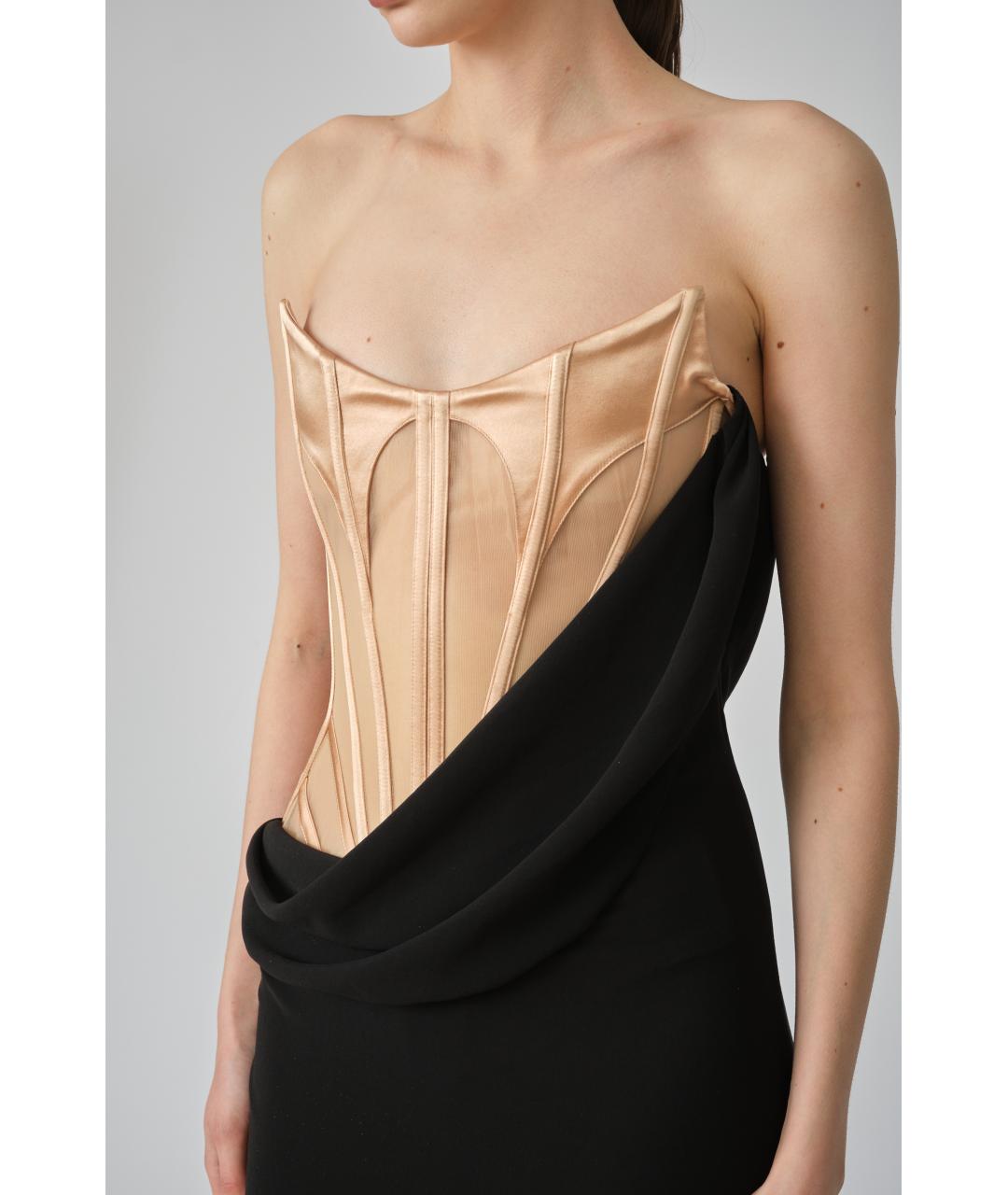MUGLER Черное полиэстеровое платье, фото 3