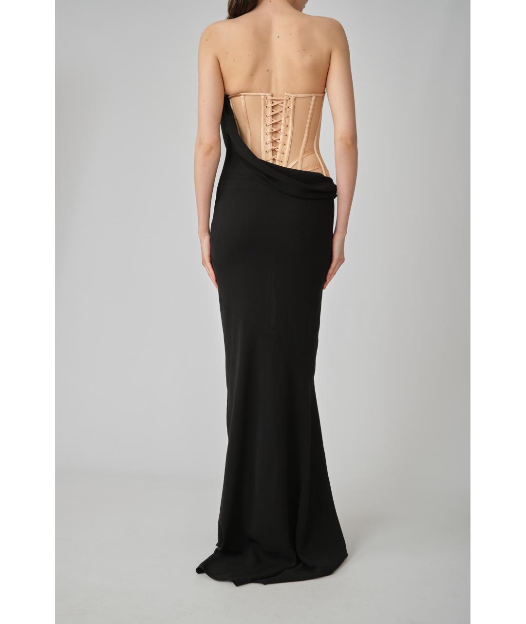MUGLER Черное полиэстеровое платье, фото 4