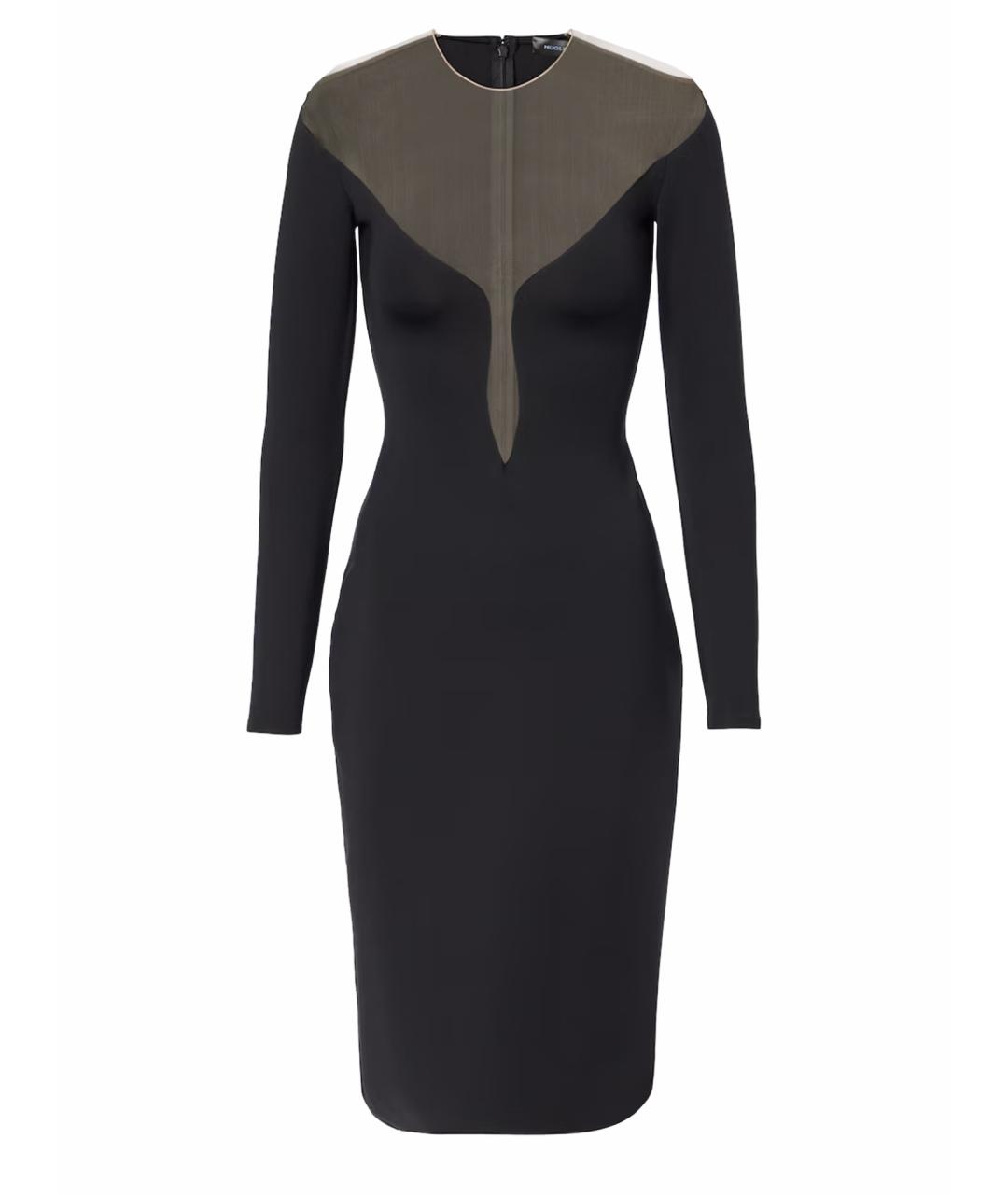 MUGLER Черное полиамидовое повседневное платье, фото 1