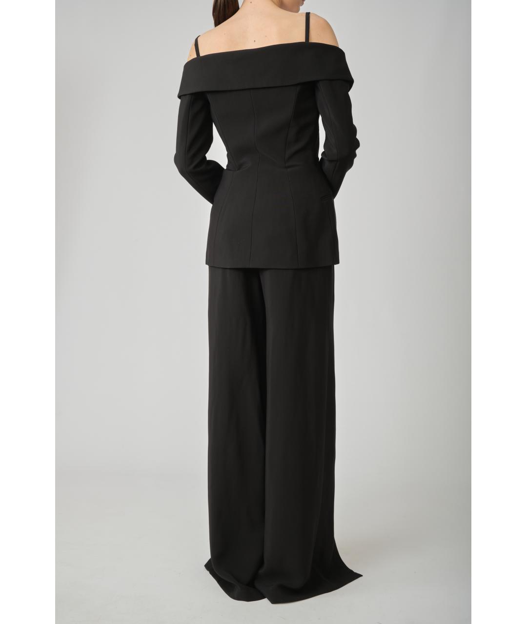 MUGLER Черные вискозные брюки широкие, фото 4